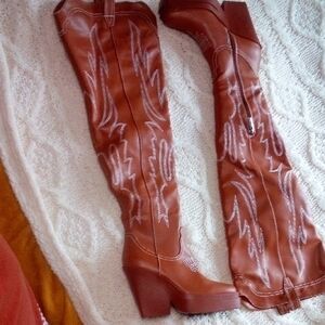 Brown Western-Style Women's Boots